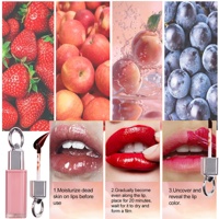 Gloss à lèvres peel-off longue tenue avec effet de couleur persistante, effet éclaircissant 3D, gloss à lèvres doux et séduisant