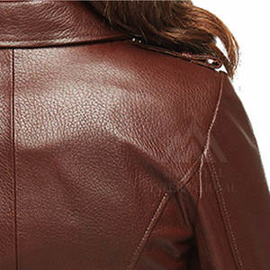 Chaqueta de cuero para mujer de tela suave de alta calidad hecha a medida, chaqueta de cuero para mujer al por mayor de fábrica - Product Image 6