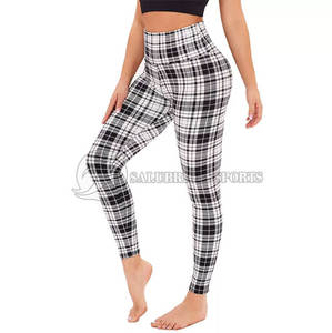 Ensembles de leggings de pantalons de yoga de fitness sans couture colorés à imprimé personnalisé taille haute pour femmes Style - Product Image 2