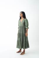 Robe d'été ample de plage, robe de soirée haute couture pour femme, belle robe longue maxi à manches longues, col en V, à volants, tendance