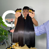 Vente en gros fournisseur de cheveux vietnamiens Cheveux humains en vrac Remy à cuticules alignés Qualité supérieure Cheveux vierges noirs et bruns naturels