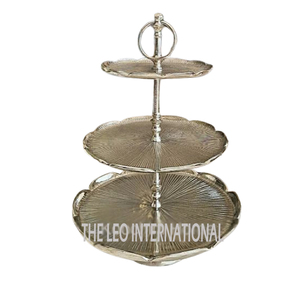 ที่วางเค้กแบบตะขอแขวนดีไซน์แบบ3ชั้นทำจากโลหะอลูมิเนียมรูปทรงแปลกคุณภาพระดับพรีเมียม - Product Image 1