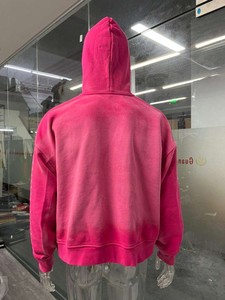 เสื้อฮู้ดคริสตัลไรน์สโตนสำหรับทุกเพศ ผ้าฝ้ายฟลีซ 100% ทรงโอเวอร์ไซส์ สไตล์สตรีท  รับสกรีนโลโก้  หรูหรา ระยิบระยับ - Product Image 3