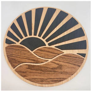 Grand Art <span class=keywords><strong>Mural</strong></span> Décoratif d'Entrée en Bois Boho Écologique - Product Image 3