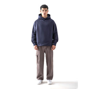 Sudaderas con capucha de invierno con cremallera para hombre de alta calidad, logotipo personalizado, Sudadera con capucha de algodón transpirable de lana pesada en blanco - Product Image 6