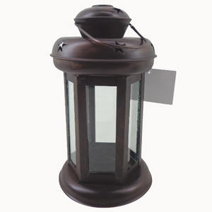 Linterna de hierro moderna marrón para decoración de jardín, lámpara vintage, linterna hecha a mano a granel y artesanía personalizada a granel - Product Image 1