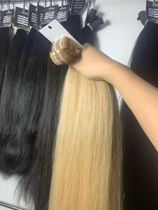 Extensiones de cabello humano con cinta adhesiva de la marca NASA HAIR, puntas completas, cabello virgen, rubio decolorado - Product Image 2