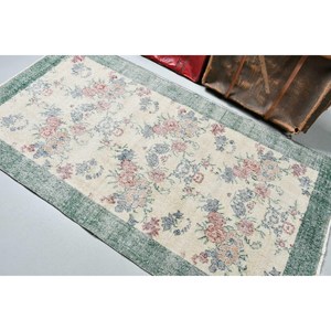 พรมวินเทจขนาด 3.6x6.8 ฟุต พรมตุรกี พรมขนสัตว์ลายจุดสีเขียว - Product Image 3