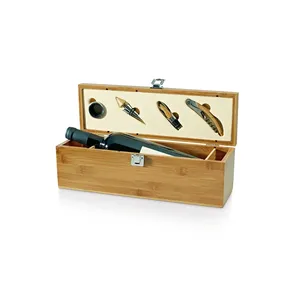 Set Vino Personalizzato in Bambù Tuala - Accessori Premium per Servire Bevande - Product Image 1