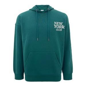 Sudadera con capucha para hombre, de color liso, corta, bordada, con cremallera, talla grande, para invierno, estilo urbano, holgada - Product Image 1