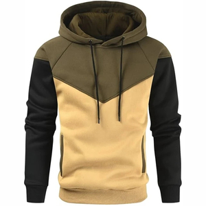 <b>Men's</b> Color Blocking Hooded Sweatshirt Raglan Sleeve Fleece Casual Autumn <b>Pullover</b> <b>Men</b> Hoodie Regular Fit - Product Image 2