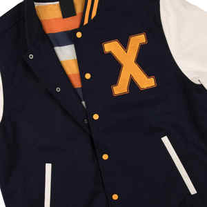 Personalizado Chenille bordado Universidad Varsity chaqueta impermeable Streetwear carta elegante chaqueta de béisbol para los hombres - Product Image 3