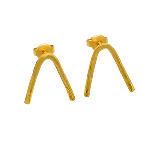 Pendiente de Plata de Ley 925 hecho a mano chapado en oro, pendiente de moda para aniversario de boda, compromiso o regalo. - Product Image 4