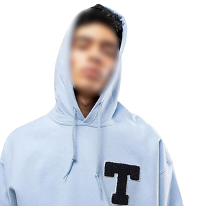 Nouveautés Sweats à capuche brodés en chenille surdimensionnés vintage de haute qualité Sweat à capuche respirant en polyester et coton pour hommes - Product Image 4