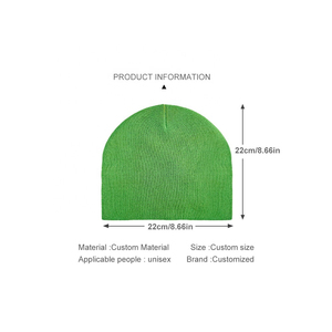 Gorros de acrílico sin puños con logotipo personalizado, gorro de hombre, fabricante de gorros de punto Jacquard, gorro personalizado, gorros de invierno para mujer - Product Image 5
