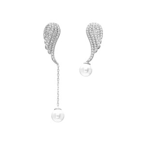 Trendy Gold Plated Clean Pearl Wing Design Silver <b>Stud</b> <b>Earrings</b> Turkish Handmade Wedding 925 Sterling Silver Jewelry - Product Image 1