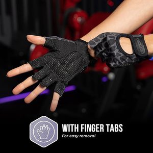 Guantes Deportivos Unisex de Media Mano, Diseño Camuflaje, Secado Rápido, Cuero Antideslizante, Correa de Muñeca Ajustable, Personalizables, Calidad Premium - Product Image 6