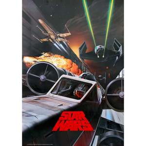 Póster de Star Wars de estilo moderno con la batalla en el Canal de la Estrella de la Muerte para decoración de pared - Product Image 1