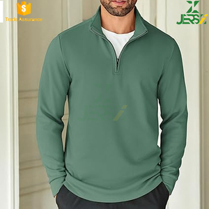 Men's Casual Long Sleeve Quarter Zip Pullover Sweatshirt Stylish Fashion Top Stand Collar Lightweight Breathable Embroidered - Product Image 4