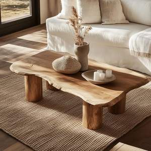 โต๊ะกาแฟไม้คุณภาพพรีเมียมสำหรับคอลเลกชันเฟอร์นิเจอร์หรูหรา ผลิตจากไม้ที่ทนทานและตกแต่งอย่างประณีต - Product Image 1