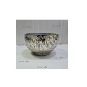Metal Silver Color Chocolate <b>Bowl</b> Customized Size Round Shape Fruits <b>Dessert</b> <b>Bowl</b> For Home Dinnerware Use - Product Image 4