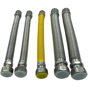 Kit de Instalación de Caldera, 5 Tubos Flexibles de Acero Inoxidable de 220x420mm, Acabado Superficial 2B, Curvado para Agua y Gas, Versión Recubierta - Product Image 5