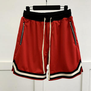 กางเกงขาสั้นตาข่ายสำหรับออกกำลังกายบาสเก็ตบอลสองชั้นกางเกงขาสั้นตาข่ายเอวยางยืดหลวมมีกระเป๋าจัดส่งแบบ DP ตามสั่ง - Product Image 4