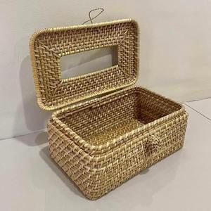 Porte-serviettes en rotin de qualité supérieure avec un design vintage pour la salle à manger, la cuisine, la décoration de table moderne et l'affichage fonctionnel - Product Image 1