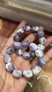 Bracelet en cristal de haute qualité améthyste foncée dégringolé en gros pour hommes femmes filles garçons pour cadeau - Product Image 5