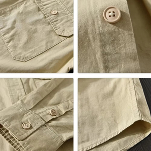 Camisas de Franela de Mezclilla de Algodón de Manga Larga de Alta Calidad 2025, Camisa Casual para Hombre, Camisas Personalizadas con Logotipo para Hombre - Product Image 2