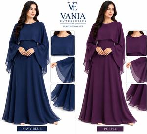 Textured Knit Vintage Abaya Overlay Long Sleeve Floor Length Spring Summer <b>Wedding</b> Muslim <b>Dress</b> Modest Wear <b>Plus</b> <b>Size</b> - Product Image 5