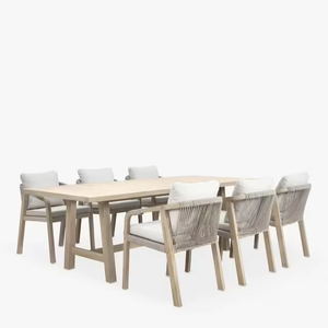 Ensemble six chaises de salle à manger en bois massif, moderne et contemporain, couleur personnalisée, pour restaurants, cafés, hôtels et cafés - Product Image 1