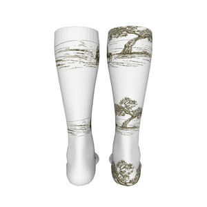 Chaussettes de chevalerie pour hommes de haute qualité avec impression de logo personnalisé, chaussettes de chevalerie à compression avec logo personnalisé - Product Image 6