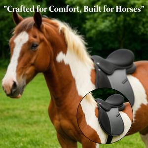 Sillín de salto sintético de buena calidad con color negro sólido para usos de carreras de caballos por exportadores indios - Product Image 2