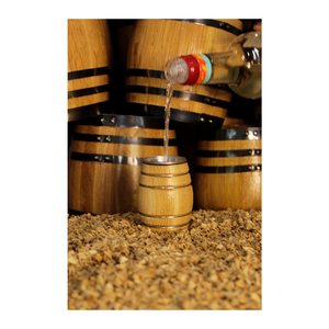 Handcrafted 3oz Pinewood Tequila Shot Glass Stylish and Durable with Aluminum Bottom for Tequila Lovers - Product Image 2