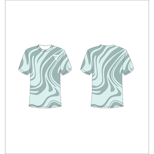 เสื้อยืดผู้ชายสีน้ำเงินเข้มลายจุด แขนสั้น คอกลม ทรงลำลอง ใส่สบาย 100% Trackstar OEM แบรนด์ส่วนตัว TSI-G05-P0632 - Product Image 2