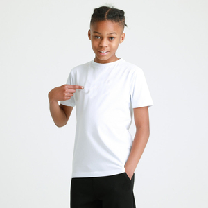 Camiseta para niños Ropa para correr de alta calidad para niños Camiseta de gran tamaño azul real Logotipo personalizado Camiseta de gran tamaño ecológica amigable con la piel - Product Image 3