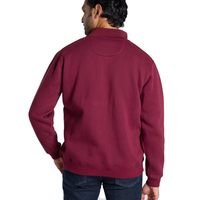 Haute Qualité Thermique Quart Demi Zip Sweat Coton Mélangé Gaufre À Capuche Personnalisé Hommes Plaine 1/4 Demi Zip Sweats Avec Zip