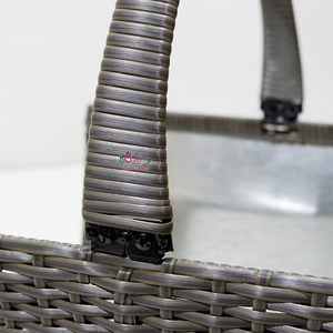 Panier à bûches en osier de jacinthe d'eau de jonc de mer fait à la main de haute qualité, stockage naturel pour la maison et le bureau - Product Image 4