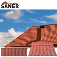 Tuiles modernes en métal revêtu de pierre Tôle de toiture ignifuge légère et imperméable pour les projets de construction de villa, de maison et d'école