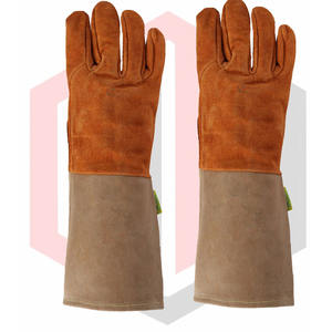 Gants de soudage en cuir robustes de 7 oz, longueur de 16 pouces, antistatiques et résistants à la déchirure pour la protection contre la chaleur industrielle - Product Image 6