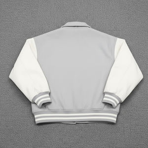 2025 nouveauté 100% laine poids lourd à capuche longue varsity veste contraste manches bouton Streetwear imperméable hiver hommes - Product Image 2