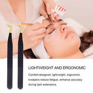 Professionnel Pointe Fine Anti-Magnétique En Acier Inoxydable 10mm Pointe Lisse Extension De Cils Pince À Épiler Outils De Salon De Beauté - Product Image 4