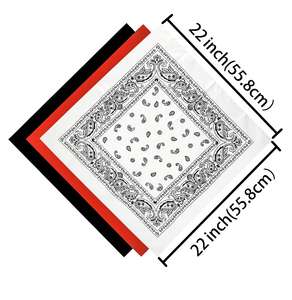 Vente en gros 100% coton Paisley Bandana Design personnalisé multifonctionnel carré Bandana avec motif imprimé numérique unisexe - Product Image 3