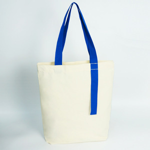 Vietnam Cotton Canvas Shopping Bag Thin Fabric With Color Handle Cheap Price Promotion Gift Bag - Product Image 1