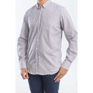 Camisas de vestir de estilo occidental ODM de algodón 100% informales para hombre XL a 6XL Cierre de un solo pecho con diseño de botón de cuello mandarín - Product Image 2