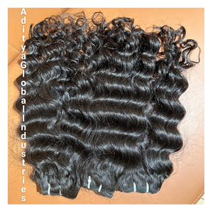 Vendeur d'extensions de cheveux humains bouclés naturels vierges Remy indiens bruts non transformés bon marché Essayez des échantillons - Product Image 2