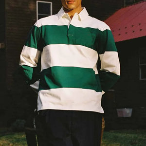 เสื้อรักบี้ผ้าฝ้ายแขนยาวระบายอากาศได้ดีสำหรับทั้งชายและหญิงเสื้อรักบี้ผ้าฝ้ายสำหรับ100% ออกแบบได้ตามต้องการ - Product Image 6