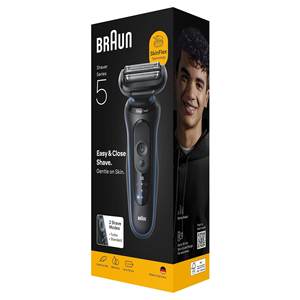 Cabezal de Repuesto para Afeitadora Eléctrica Serie 5 EasyClean Negro y Azul Ricaricabile 52 B1000S para Barba - Product Image 2