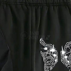 ชุดวอร์มผู้ชายแบบมีฮู้ด ดีไซน์ใหม่ ขายส่ง ราคาถูก ขายดี ผ้าระบายอากาศ ตกแต่งด้วยคริสตัล - Product Image 6